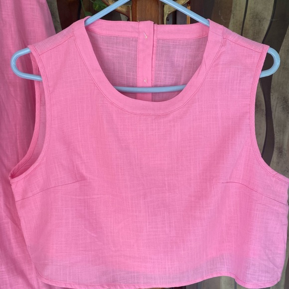 NWOT Unbranded Two-piece Pink Crop Top and Matching Maxi Skirt, size XL - Picture 4 of 7